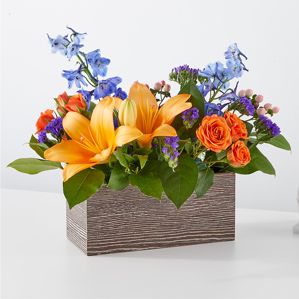 Radiant Citrus Box Bouquet – FRENCH'S NEW ALBANY FLOWER SHOP, New Albany MS