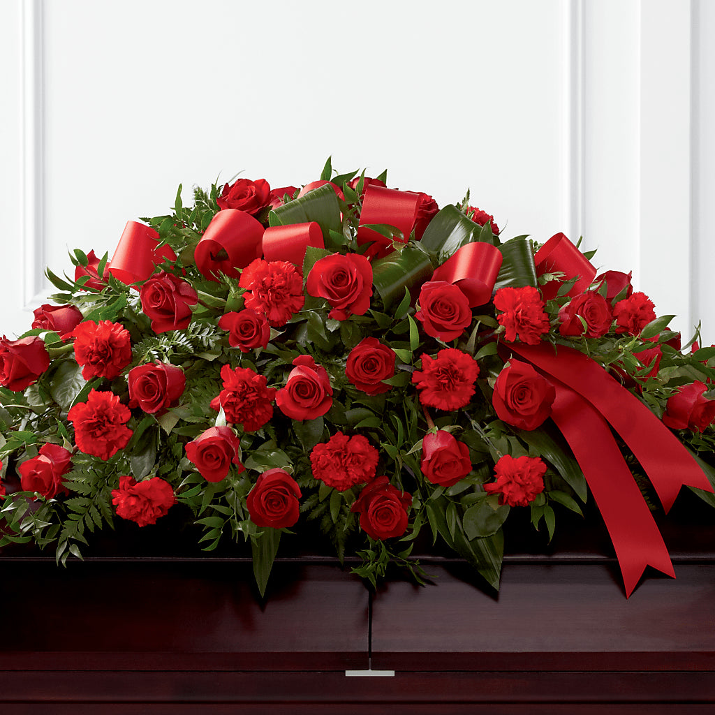 Tribute of Life Casket Spray – FRENCH'S NEW ALBANY FLOWER SHOP, New Albany MS
