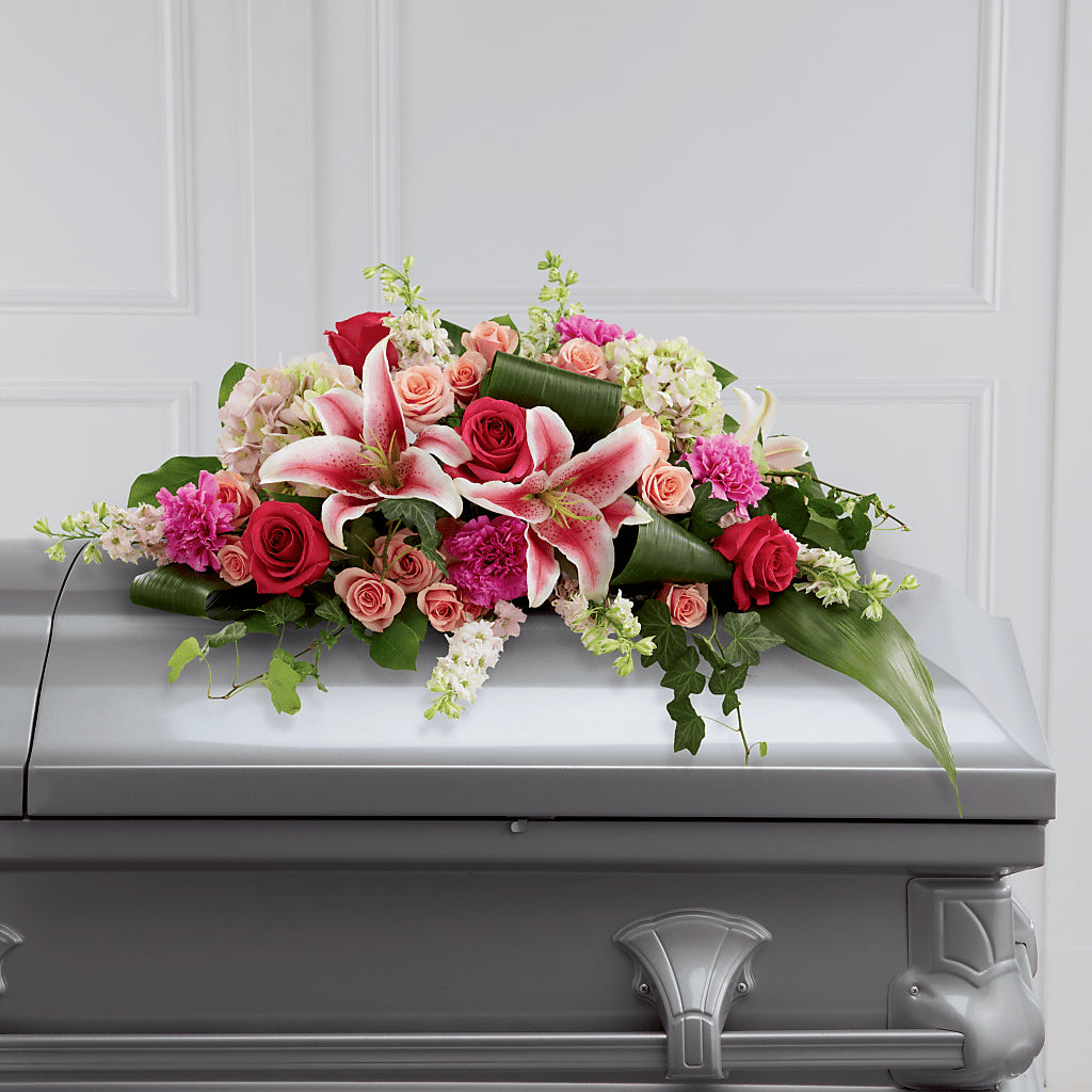 Splendid Grace Casket Spray – FRENCH'S NEW ALBANY FLOWER SHOP, New Albany MS