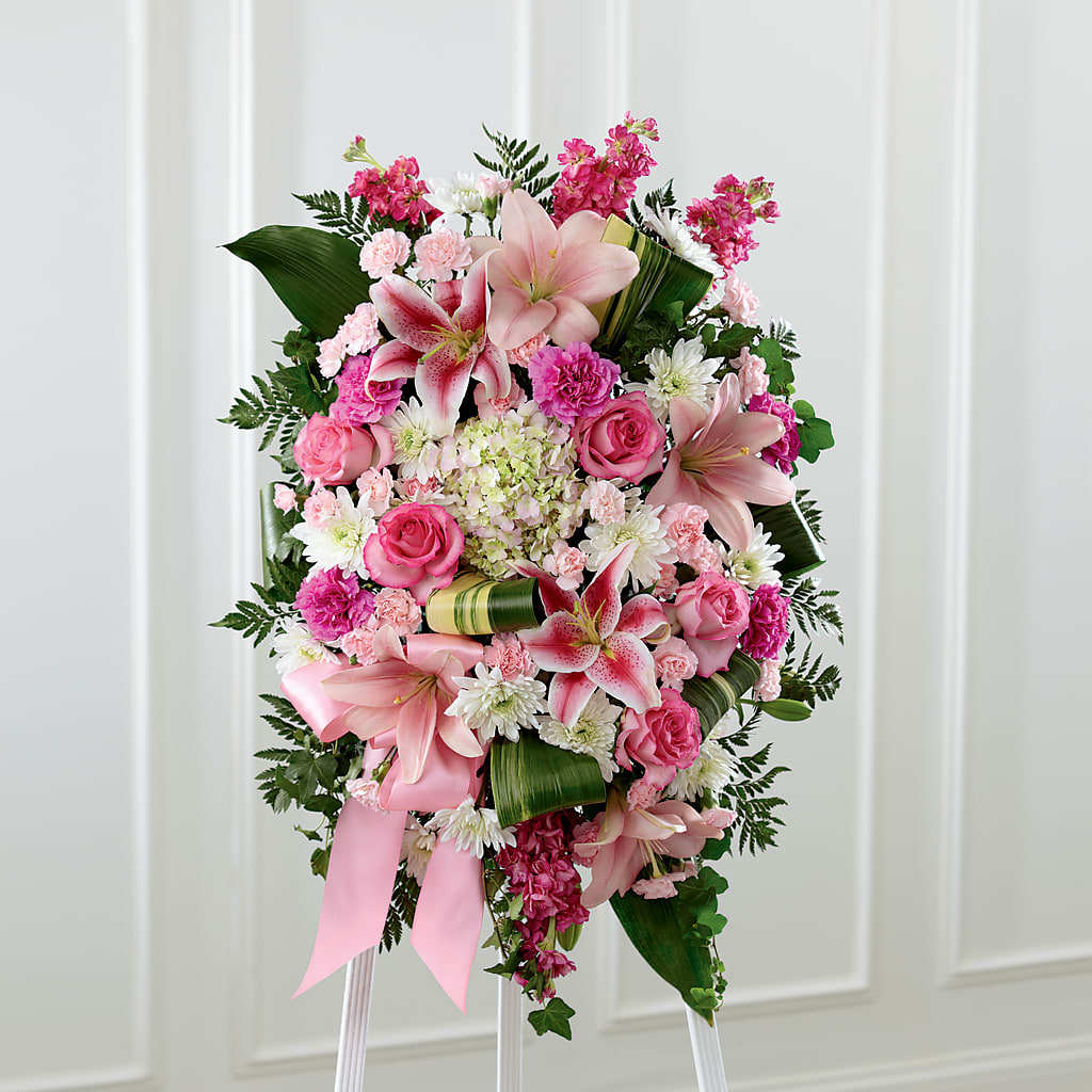 Comforting Standing Spray – FRENCH'S NEW ALBANY FLOWER SHOP, New Albany MS
