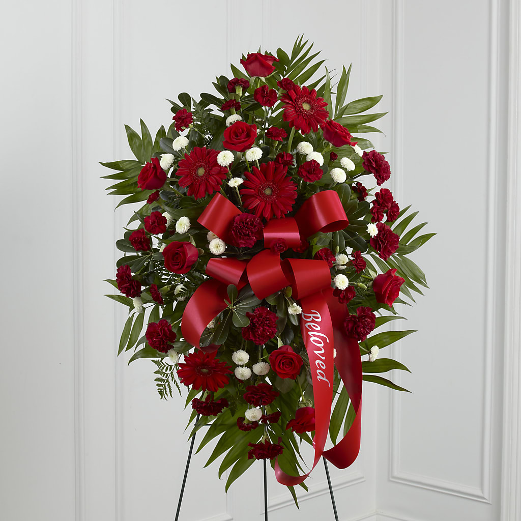 Treasured Memories Standing Spray – FRENCH'S NEW ALBANY FLOWER SHOP, New Albany MS