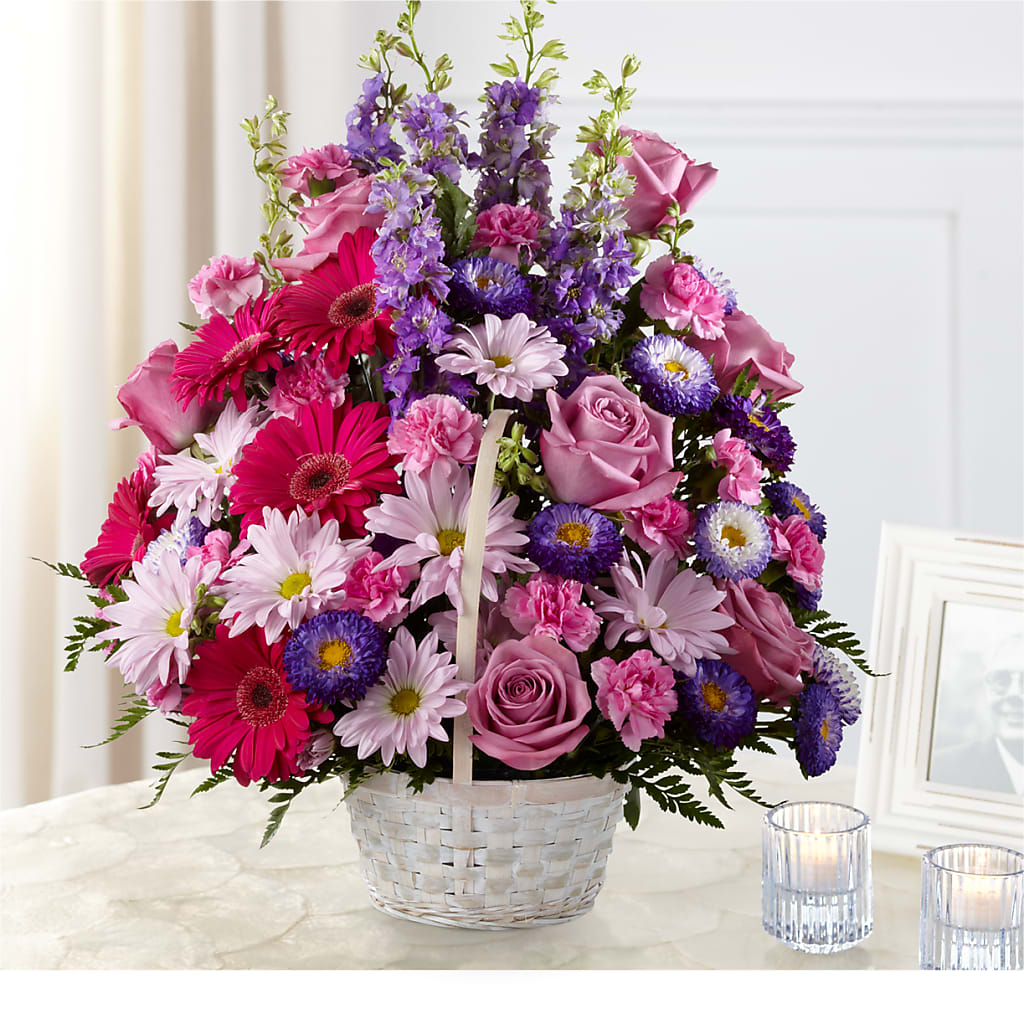 Pastel Peace Basket – FRENCH'S NEW ALBANY FLOWER SHOP, New Albany MS