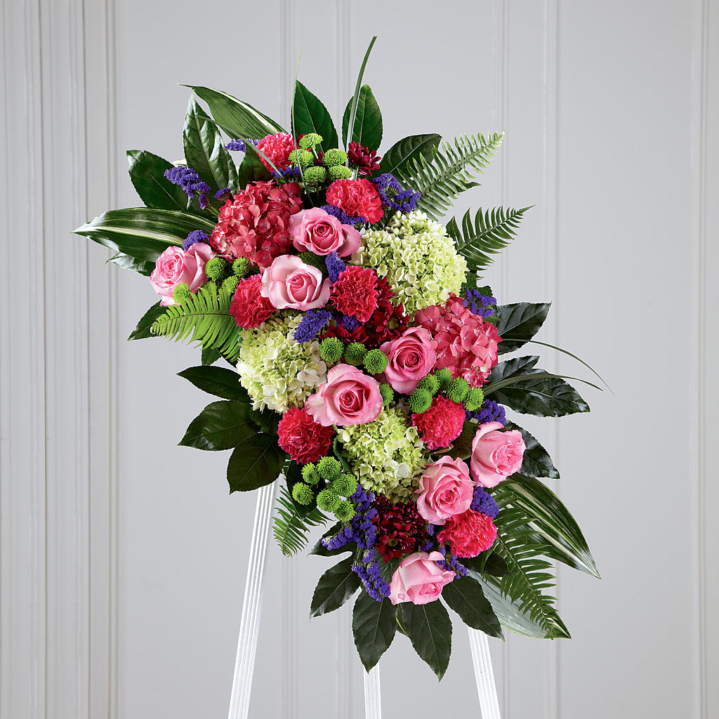 Refreshing Mix Standing Spray – FRENCH'S NEW ALBANY FLOWER SHOP, New Albany MS
