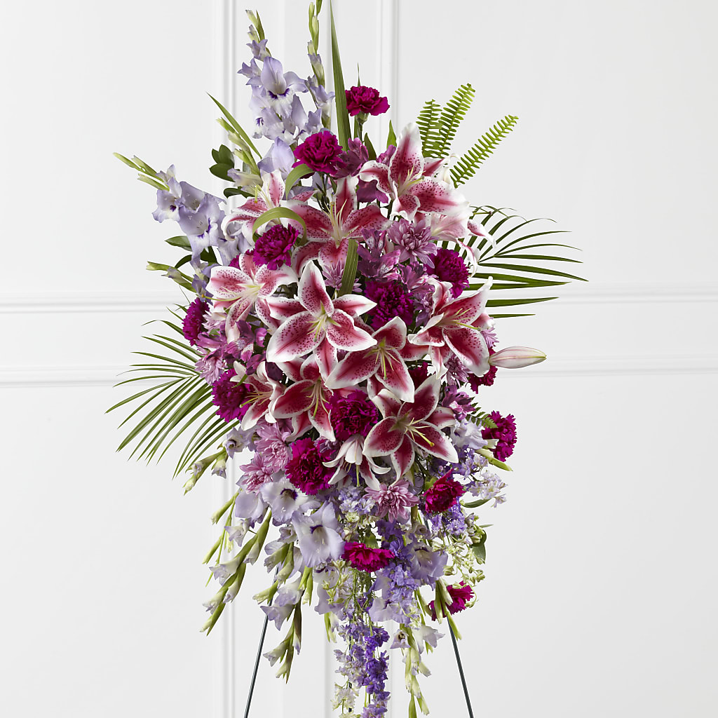 Tender Touch Standing Spray – FRENCH'S NEW ALBANY FLOWER SHOP, New Albany MS