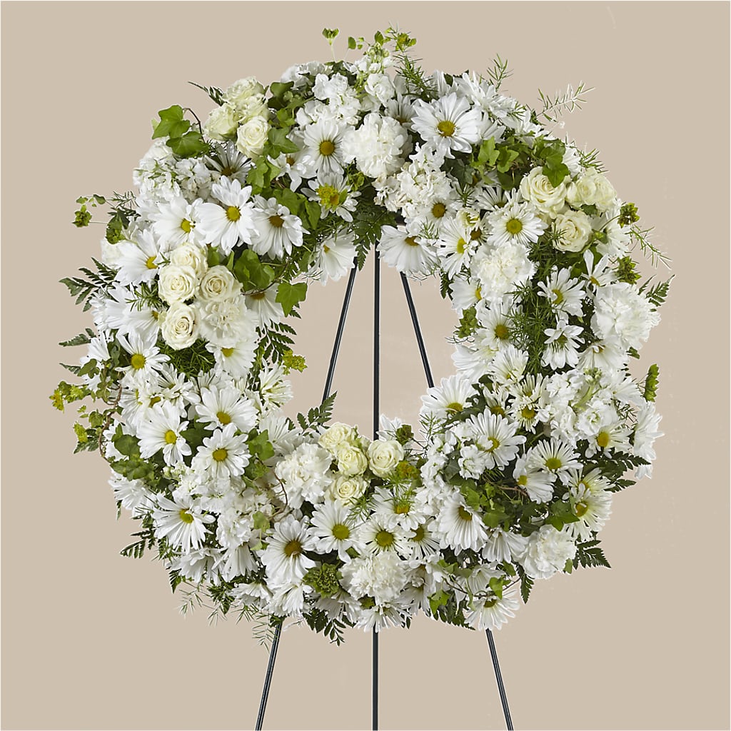 Faithful Wishes Wreath – FRENCH'S NEW ALBANY FLOWER SHOP, New Albany MS