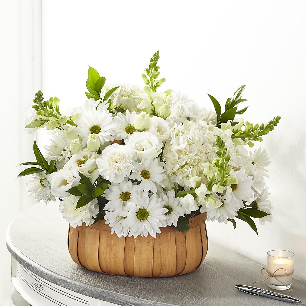 Pure Ivory Basket – FRENCH'S NEW ALBANY FLOWER SHOP, New Albany MS