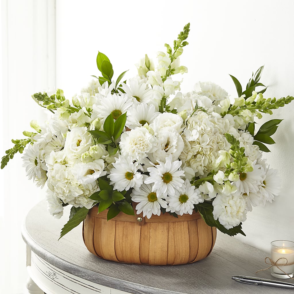 Pure Ivory Basket – FRENCH'S NEW ALBANY FLOWER SHOP, New Albany MS