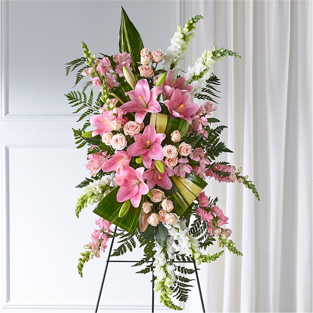 Elegant Embrace Standing Spray – FRENCH'S NEW ALBANY FLOWER SHOP, New Albany MS
