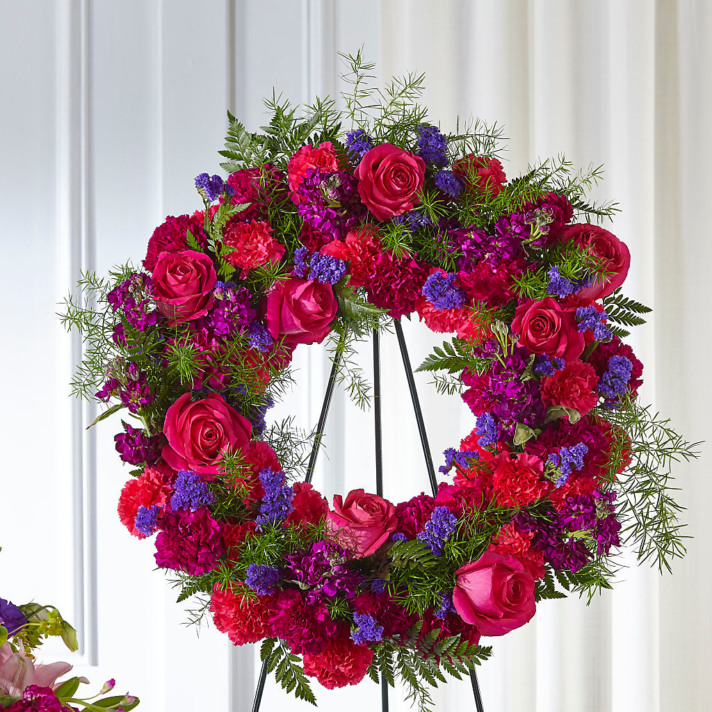 Calming Colors Wreath – FRENCH'S NEW ALBANY FLOWER SHOP, New Albany MS