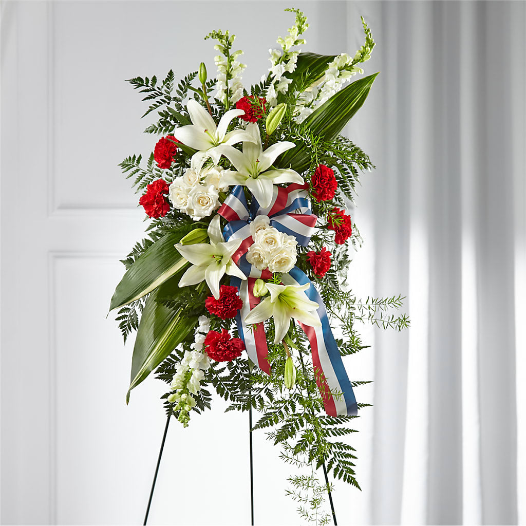 Stars of Life Standing Spray – FRENCH'S NEW ALBANY FLOWER SHOP, New Albany MS