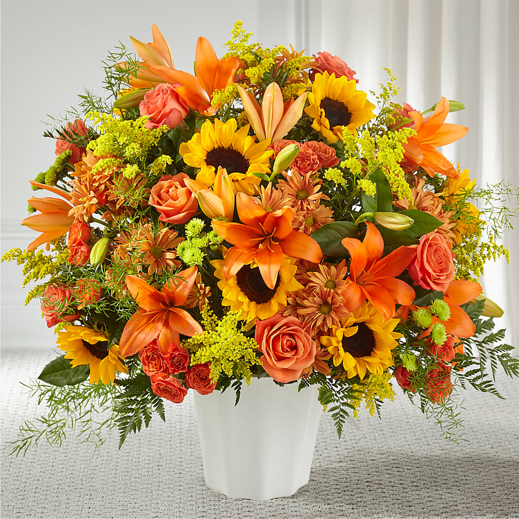 Harvest Thoughts Floor Basket – FRENCH'S NEW ALBANY FLOWER SHOP, New Albany MS