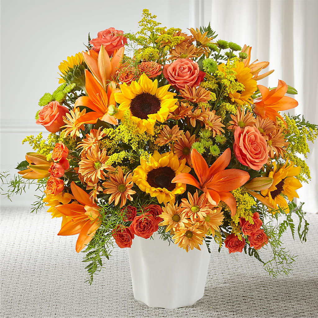 Harvest Thoughts Floor Basket – FRENCH'S NEW ALBANY FLOWER SHOP, New Albany MS