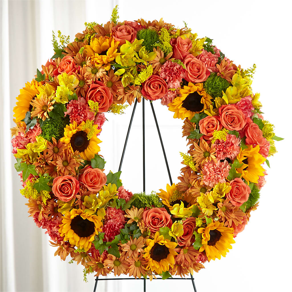 Autumnal Memories Wreath (Standard) – FRENCH'S NEW ALBANY FLOWER SHOP, New Albany MS