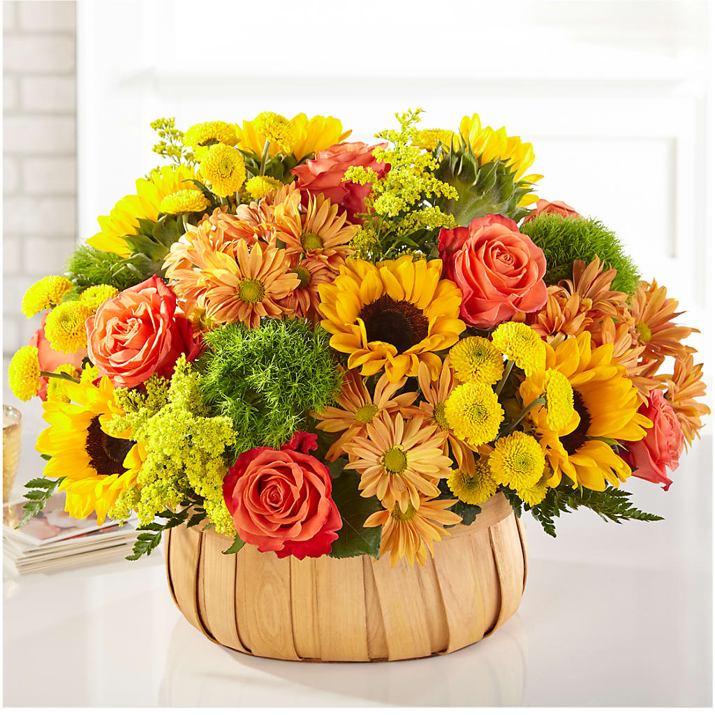 Harvest Sunflower Basket – FRENCH'S NEW ALBANY FLOWER SHOP, New Albany MS