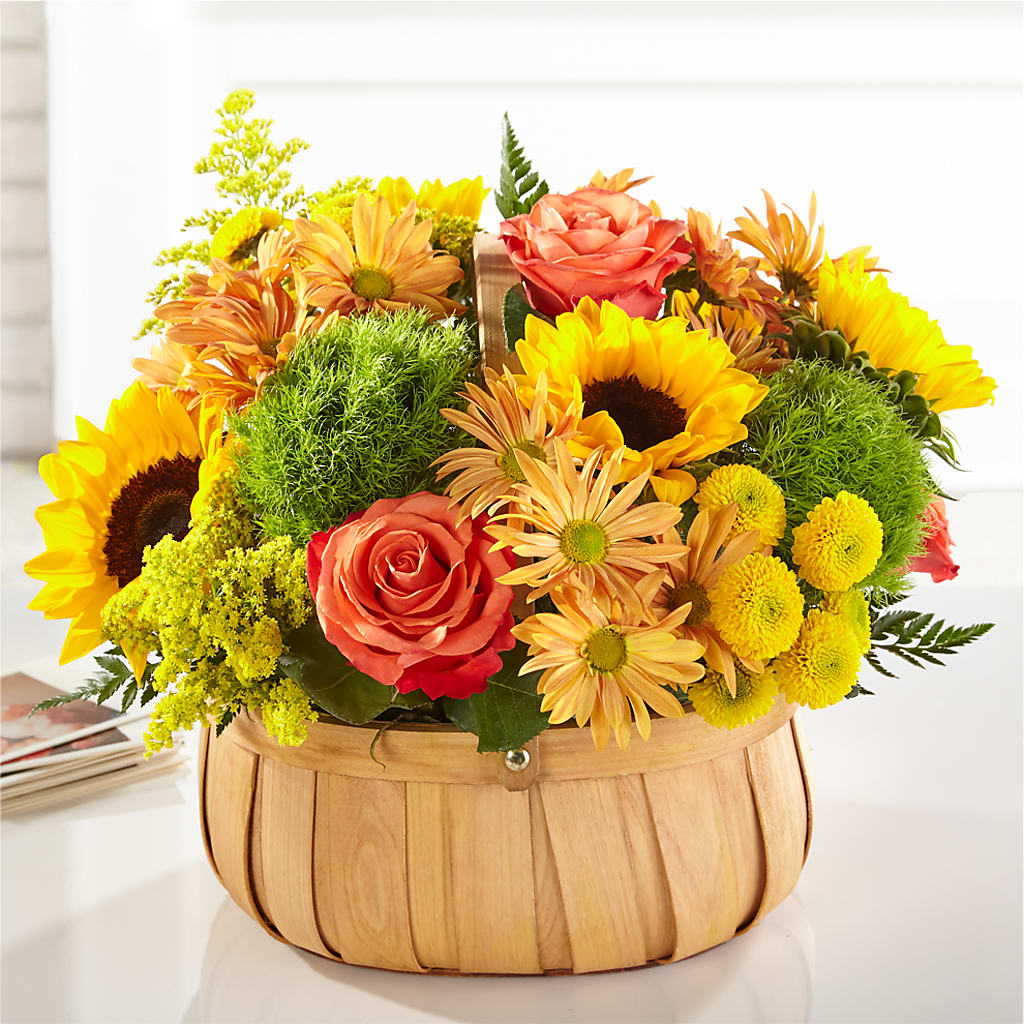 Harvest Sunflower Basket – FRENCH'S NEW ALBANY FLOWER SHOP, New Albany MS