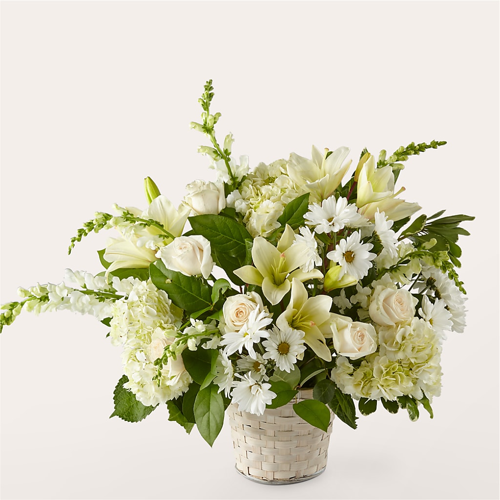 Ivory Elegance Floral Basket – FRENCH'S NEW ALBANY FLOWER SHOP, New Albany MS