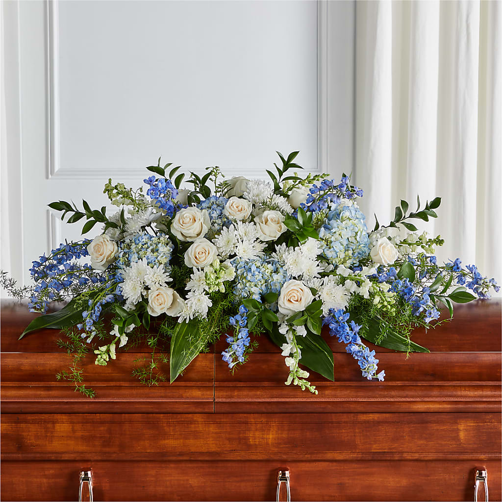 Timeless Essence Casket Spray – FRENCH'S NEW ALBANY FLOWER SHOP, New Albany MS