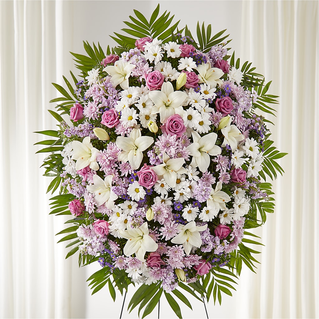 Surrounded by Love Standing Spray – FRENCH'S NEW ALBANY FLOWER SHOP, New Albany MS