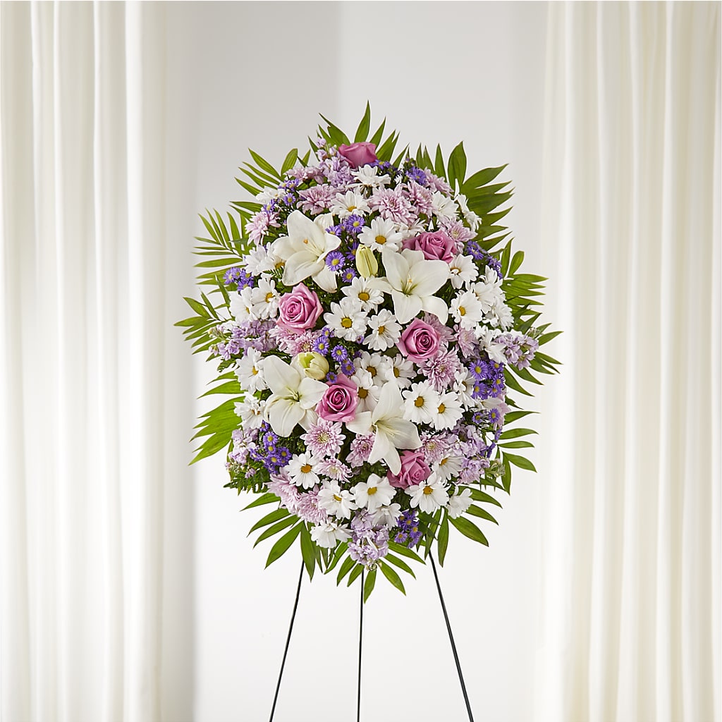 Surrounded by Love Standing Spray – FRENCH'S NEW ALBANY FLOWER SHOP, New Albany MS
