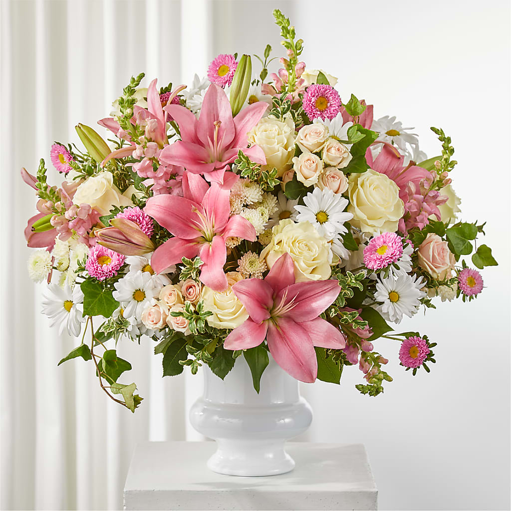 Empathetic Blooms Urn Arrangement – FRENCH'S NEW ALBANY FLOWER SHOP, New Albany MS