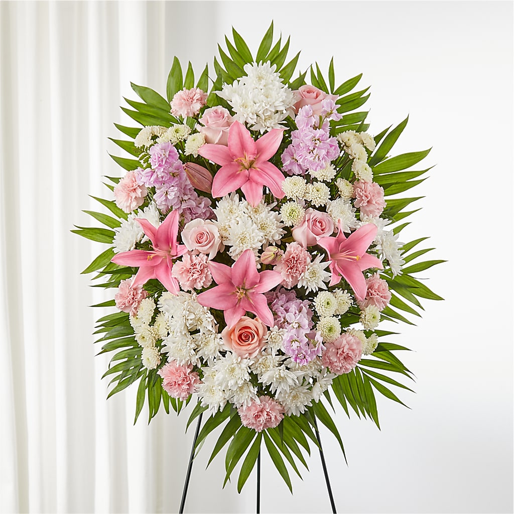 Offering Solace Standing Spray – FRENCH'S NEW ALBANY FLOWER SHOP, New Albany MS