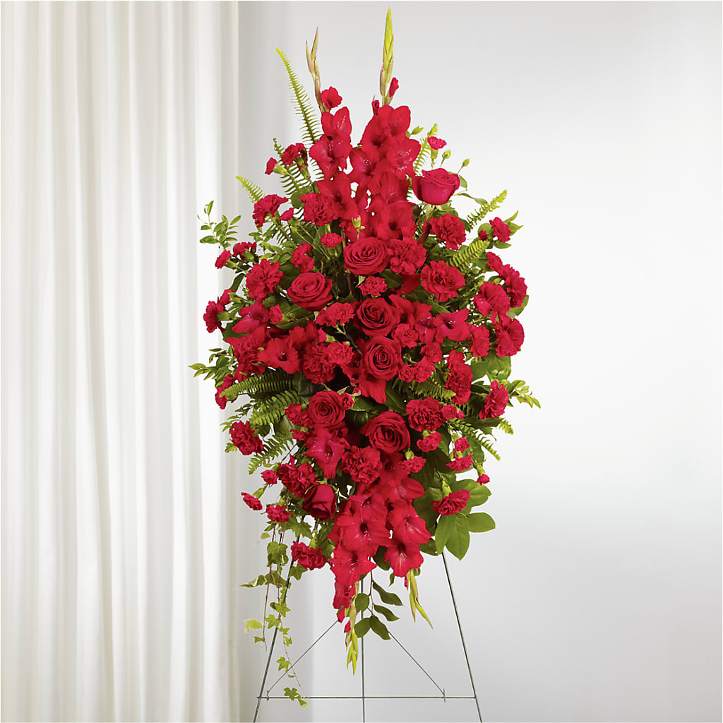 From the Heart Standing Spray – FRENCH'S NEW ALBANY FLOWER SHOP, New Albany MS