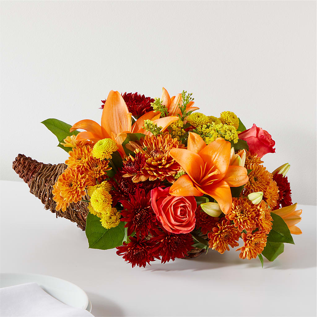 Bouquet of Blessings Cornucopia – FRENCH'S NEW ALBANY FLOWER SHOP, New Albany MS