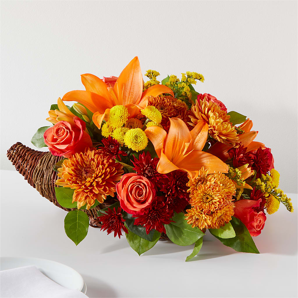 Bouquet of Blessings Cornucopia – FRENCH'S NEW ALBANY FLOWER SHOP, New Albany MS
