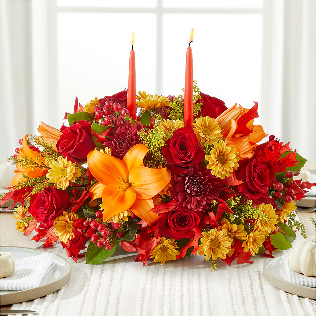 Autumn's Embrace Centerpiece – FRENCH'S NEW ALBANY FLOWER SHOP, New Albany MS