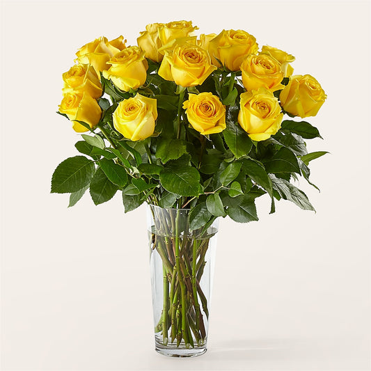 Long Stem Yellow Rose Bouquet – FRENCH'S NEW ALBANY FLOWER SHOP, New Albany MS