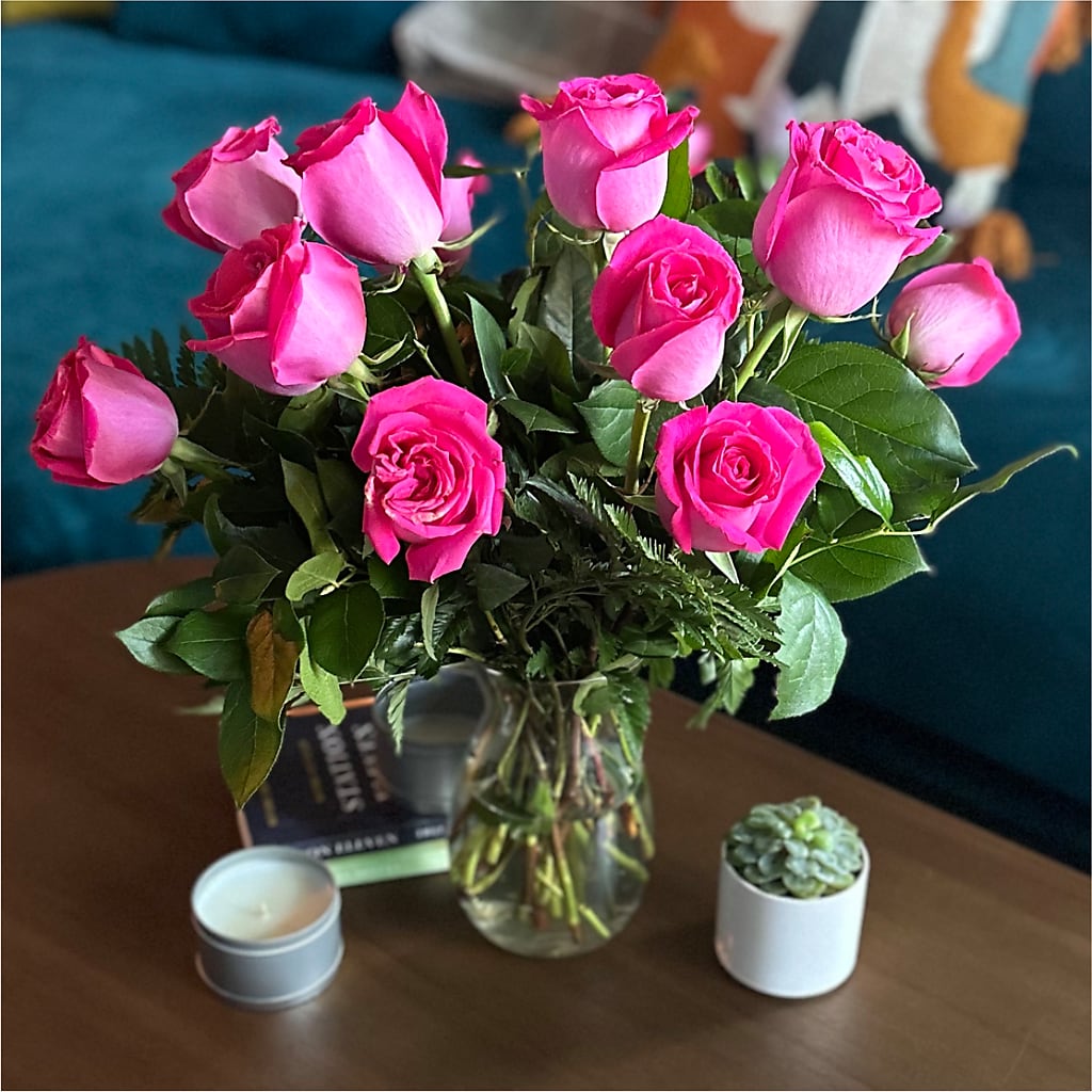 Long Stem Pink Rose Bouquet – FRENCH'S NEW ALBANY FLOWER SHOP, New Albany MS