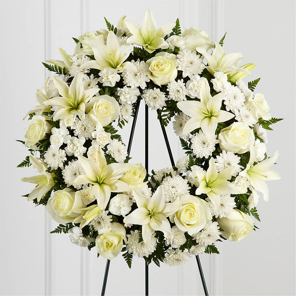 Treasured Tribute Wreath – FRENCH'S NEW ALBANY FLOWER SHOP, New Albany MS