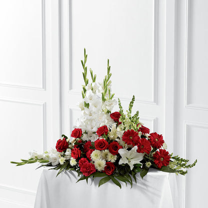 Crimson & White Arrangement – FRENCH'S NEW ALBANY FLOWER SHOP, New Albany MS