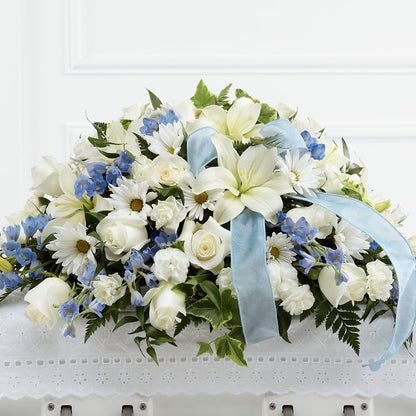 Tender Treasure Casket Spray – FRENCH'S NEW ALBANY FLOWER SHOP, New Albany MS
