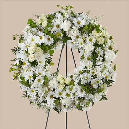 Faithful Wishes Wreath – FRENCH'S NEW ALBANY FLOWER SHOP, New Albany MS
