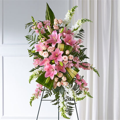 Elegant Embrace Standing Spray – FRENCH'S NEW ALBANY FLOWER SHOP, New Albany MS