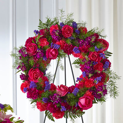 Calming Colors Wreath – FRENCH'S NEW ALBANY FLOWER SHOP, New Albany MS