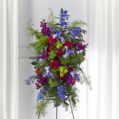 Heavenly Skies Standing Spray – FRENCH'S NEW ALBANY FLOWER SHOP, New Albany MS