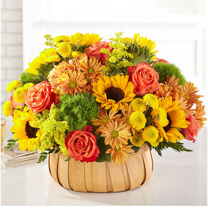 Harvest Sunflower Basket – FRENCH'S NEW ALBANY FLOWER SHOP, New Albany MS