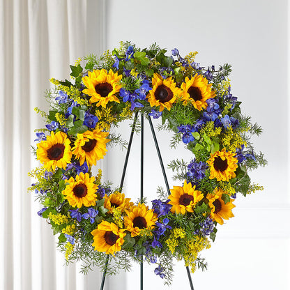 Bright Rays Wreath – FRENCH'S NEW ALBANY FLOWER SHOP, New Albany MS