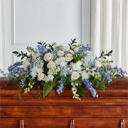 Timeless Essence Casket Spray – FRENCH'S NEW ALBANY FLOWER SHOP, New Albany MS