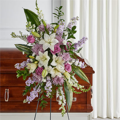 Grateful Hearts Standing Spray – FRENCH'S NEW ALBANY FLOWER SHOP, New Albany MS