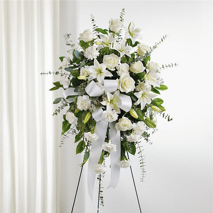 With Care Standing Spray – FRENCH'S NEW ALBANY FLOWER SHOP, New Albany MS