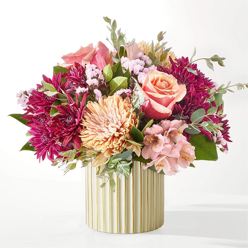 Berry Cobbler Bouquet with Ivory Vase – FRENCH'S NEW ALBANY FLOWER SHOP, New Albany MS