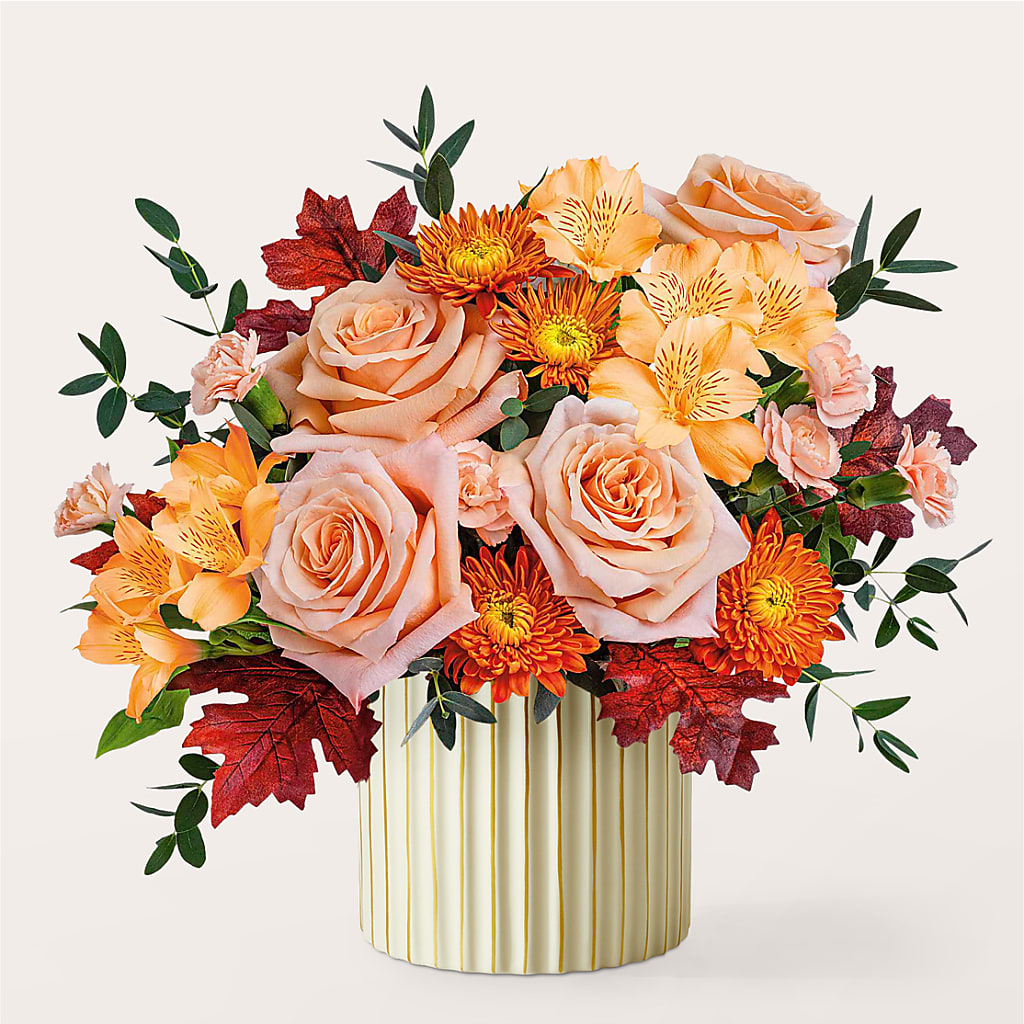 Spiced Latte Bouquet with Ivory Vase – FRENCH'S NEW ALBANY FLOWER SHOP, New Albany MS