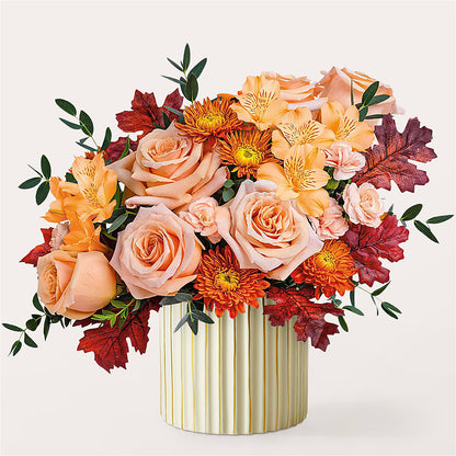 Spiced Latte Bouquet with Ivory Vase – FRENCH'S NEW ALBANY FLOWER SHOP, New Albany MS