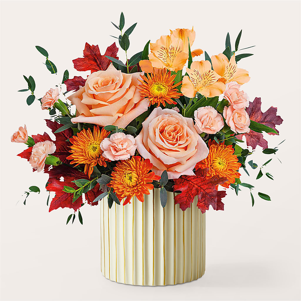 Spiced Latte Bouquet with Ivory Vase – FRENCH'S NEW ALBANY FLOWER SHOP, New Albany MS