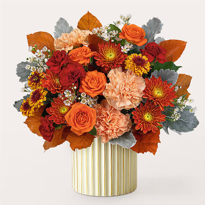 Merlot Bouquet with Ivory Vase – FRENCH'S NEW ALBANY FLOWER SHOP, New Albany MS