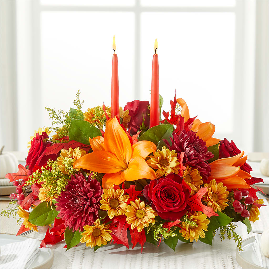 Autumn's Embrace Centerpiece – FRENCH'S NEW ALBANY FLOWER SHOP, New Albany MS