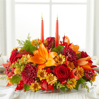Autumn's Embrace Centerpiece – FRENCH'S NEW ALBANY FLOWER SHOP, New Albany MS